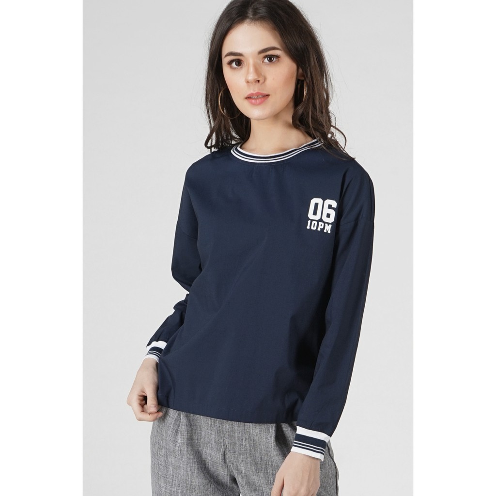 10Pm Kemeja Wanita Lika Navy 24069P5Na