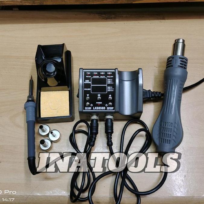 NEW - BLOWER + SOLDER TEMPERATURE 2 IN 1 8898 Digital 700W ORI - SOLDER UAP DAN SOLDER STATION 2 IN 