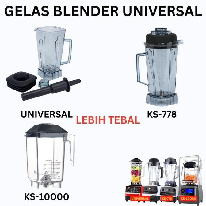 TERMURAH - Sparepart Gelas Blender Getra KS-778 KS-10000 Heavy Duty JTC Willman Fomac KS778 KS10000 