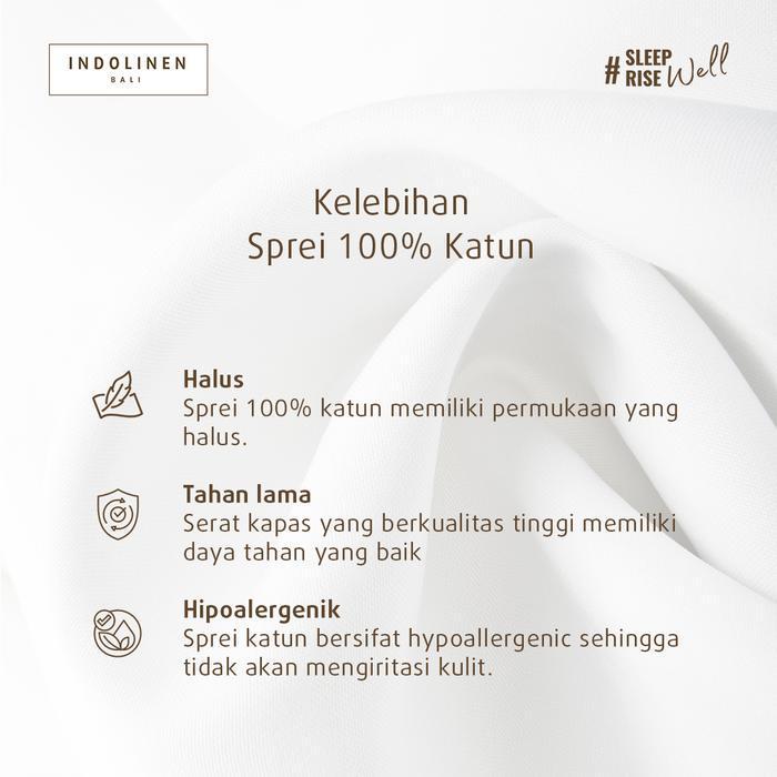 Special Promo Sprei Fitted Set TC 300 Plain White 100% Cotton