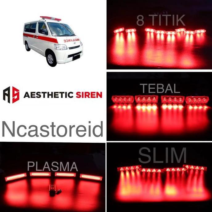 PROMO DISKON - STROBO GRILL AMBULANCE MERAH LENGKAP BERKUALITAS TERANG DAN BERGARANSI