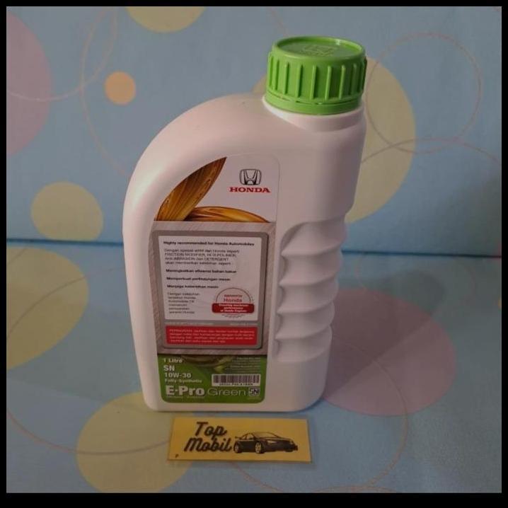HOT DEAL OLI MESIN HONDA E PRO GREEN 10W-30 SN FULLY SYNTHETIC ORIGINAL 