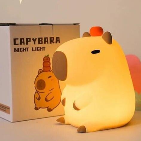 Lampu Tidur Night Light Kamar Anak Silikon Squishy Capybara GM