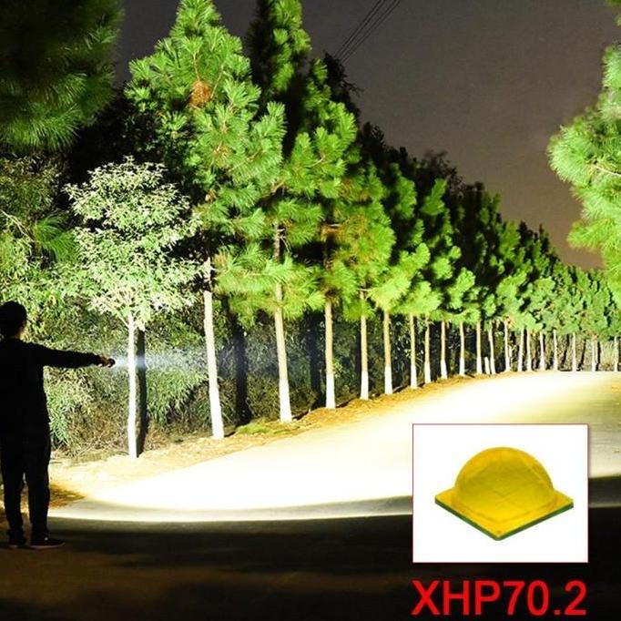 Senter LED XHP70.2 90000 Lumens / SENTER SUPER TERANG JARAK JAUH ZOOM Baterai Charger Lampu Usb Terl