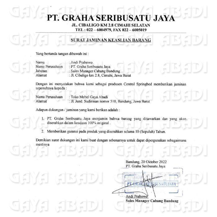 Springbed Centra Silver Dominiq / Kasur Central Silver Dominiq - Central Springbed