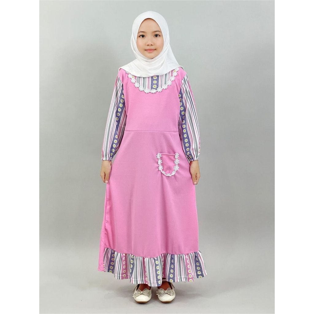 CKids Gamis Dress Anak Perempuan Aisyah Motif Bunga