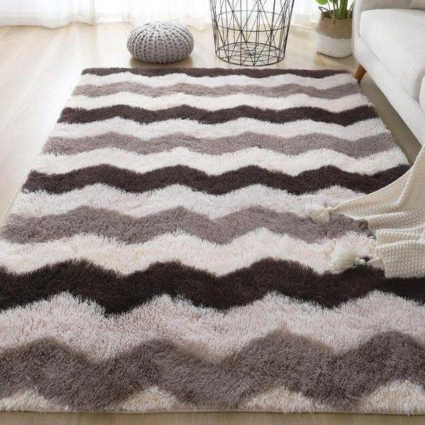 Karpet Bulu Motif & Ombre Jumbo Uk 200 x 200cm/Karpet Bulu Lantai Anti Slip