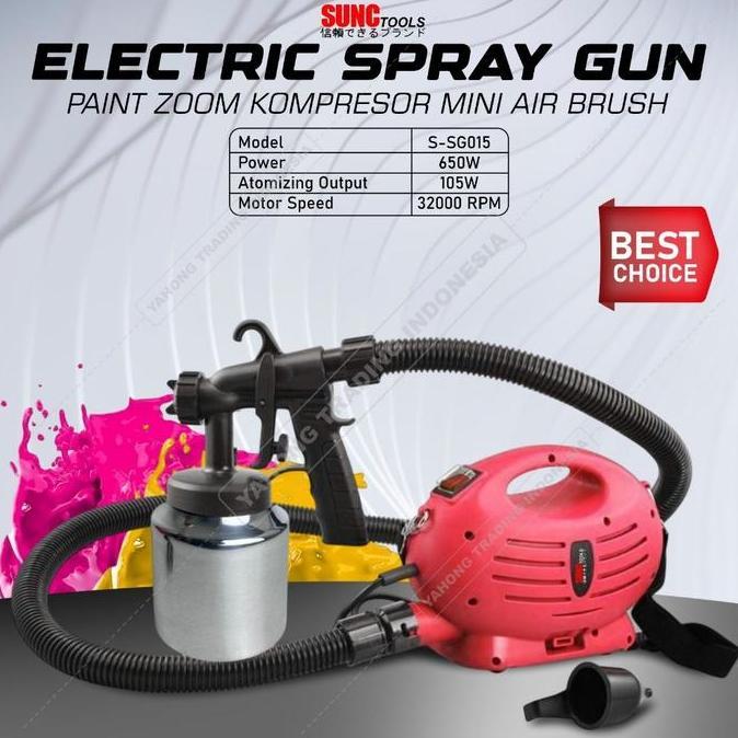 Promo Paint Zoom Spray Gun Kompresor Mini Airbrush Alat Cat Semprot Listrik