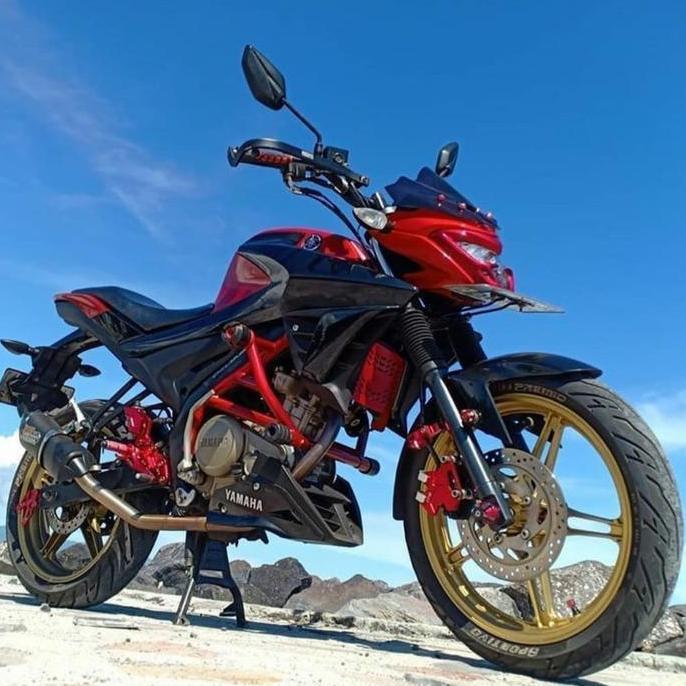 Tubular Crashbar New Vixion Old R Plus Jalu Agna Full Hitam Pelindung Body Kualitas Terbaik Harga Te