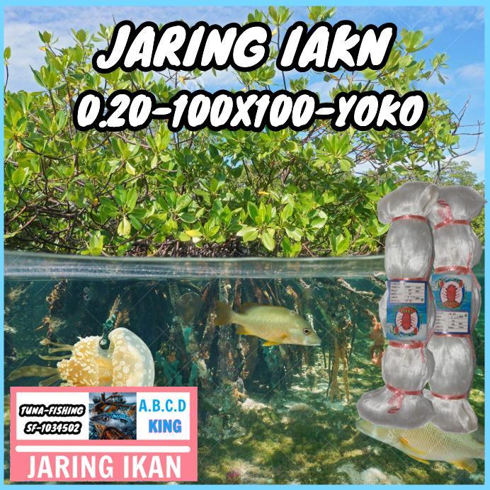 TERBARU 2026 Jaring Ikan Senar Nelayan 020 x100x100 YOKO/BERDIRI
