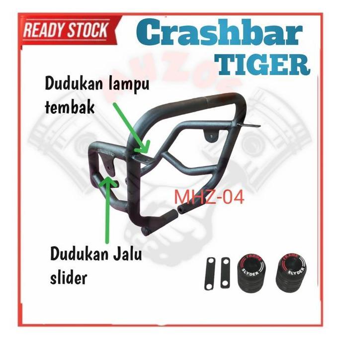 Crashbar Honda Tiger Revo Tiger Lama Jalu Slider Agna Engine Guard Kualitas Terbaik Harga Termurah