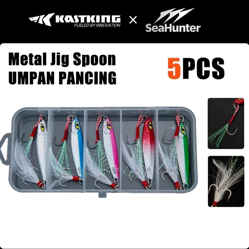 TERBARU 2026 [OFFICIAL] KASTKING x SeaHunter 5PCS Set Box (10g/5.1cm) Metal Jigging Jiging Umpan Pan