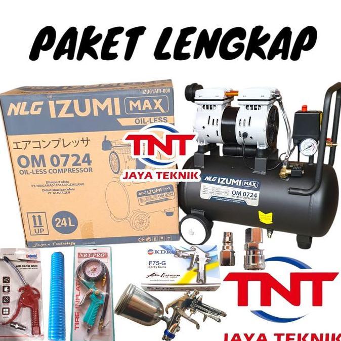 Murah Nlg Izumi Max Om 0724 Kompresor Angin Oilless 0.75Hp Izumi Max Om0724 / Compressor Izumi Max O