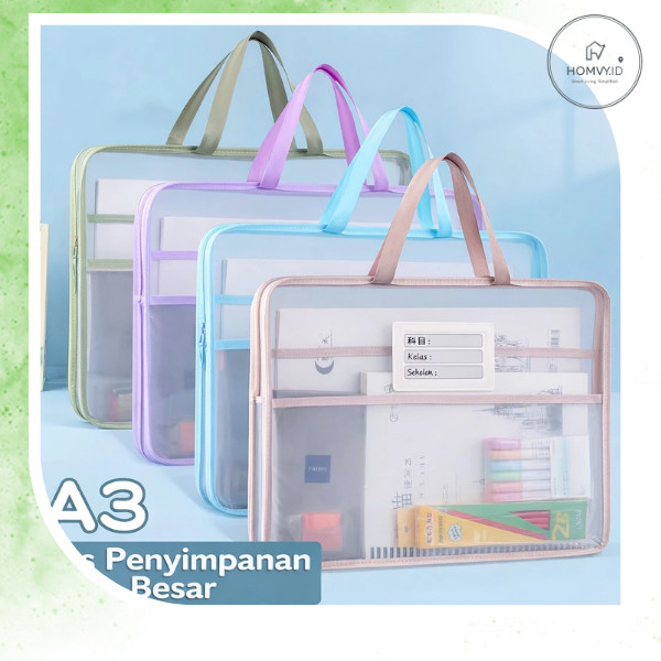 ST005 Tas Dokumen A4 Besar Map Dokumen File Folder Kapasitas Besar Tas Penyimpanan Serbaguna