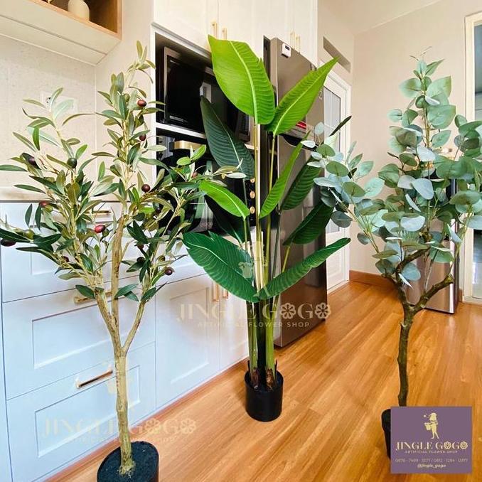 Terlaris Mi Pohon Artificial Tinggi - Pohon Olive Artificial - Pohon Plastik Besar Sudut Rumah - Poh