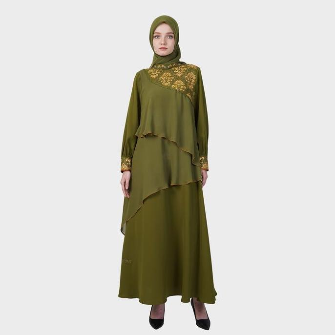 HIKMAT A5400 - Zayna Frill Gamis Abaya Wanita