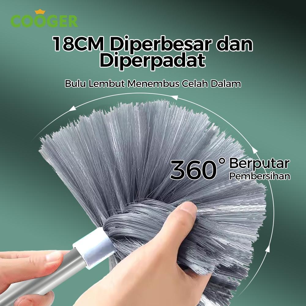 Cooger Surabaya Sapu Sawang Panjang 2 Meter Sapu Plafon Dinding Kemoceng Tebal Gagang Stainless