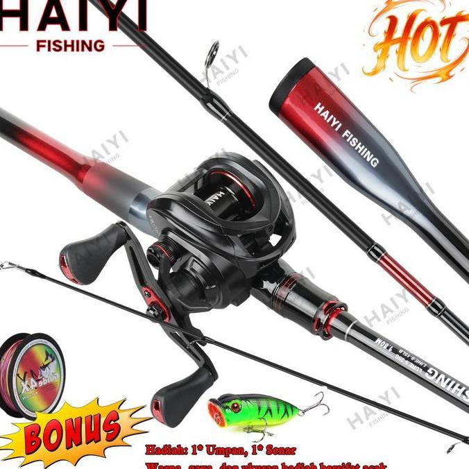 Ferolaiuh - HAIYI FISHING 1.65M/1.8M/2.1M/2.4M Joran Pancing Set Pancingan Set Lengkap / Joran Panci
