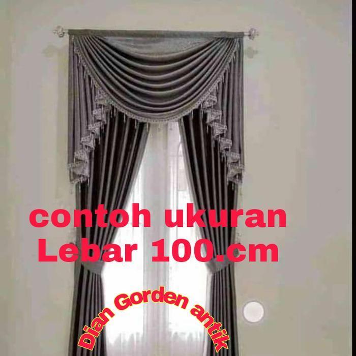 Gorden Poni Gelombang spanyol Jendela Pintu Mewah Elegan Rumah