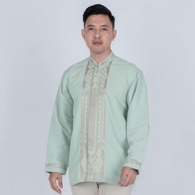 UPFRADE STYLE  Benhill Taqwa Koko Bordir Pria Panjang Mint 2545-46-47-32Y Muslim Nyaman Dewasa UPFRA