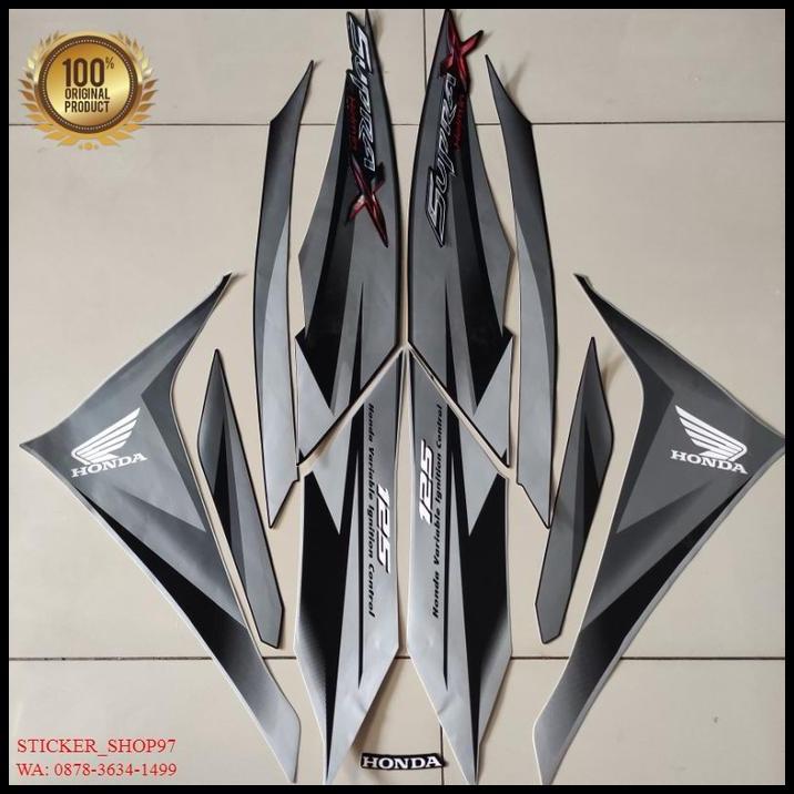 GRATIS ONGKIR (ORI) STRIPING HONDA SUPRA X 125 R HELM IN 2010 2011 HITAM BERKUALITAS 