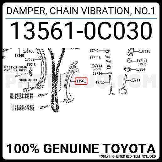 TERLARIS DAMPER SLIPPER TAHANAN RANTAI CHAIN SET INNOVA HILUX BENSIN 2005-2015