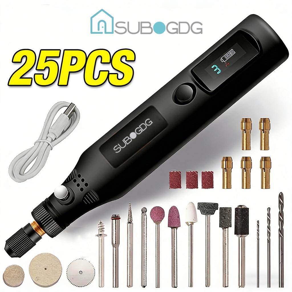 Subogdg Bor Mini Grinder Set Penggiling Mini  Alat Rotary Mikro Pengukir Pena Penggiling Listrik Nir