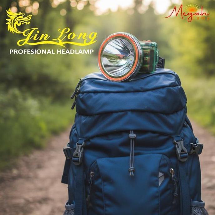 Grosir Senter Kepala / Headlamp Jinlong Jl 1102 Waterproof / Tahan Air 500 Watt Super Terang Baterai