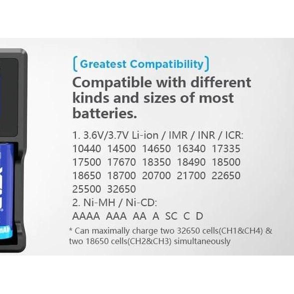Sadegadiono - Xtar Vc4, 4 Slot Battery Charger For Li-Ion Ni-Mh