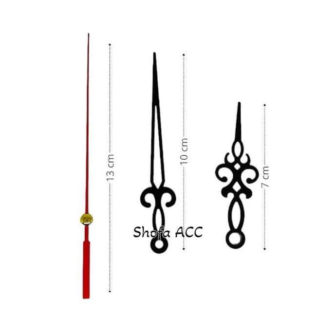 Jarum Jam Dinding Besar Panjang Motif Ukir