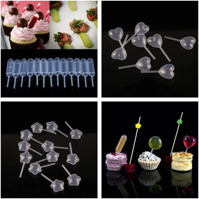Pipet Mini Bahan Plastik Ukuran 4ml Pipet Cupcake Dessert Pipet Kue