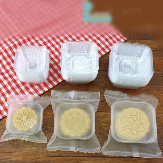 Plastik Kue Mooncake Polos Transparent Doff PM7502