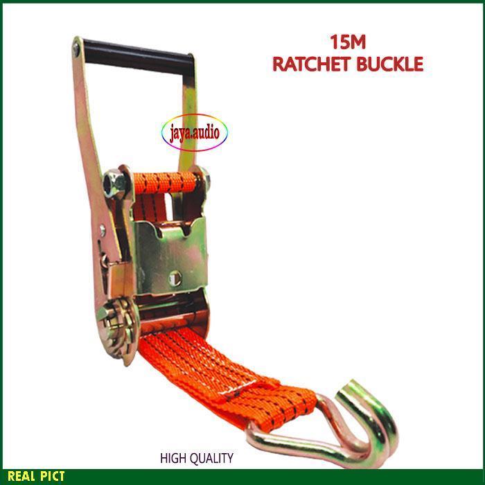 Tali Krek Pengikat Barang Panjang 15 Meter Ratchet Buckle Tali Truk Cargo Lashing Original Dan Terpe