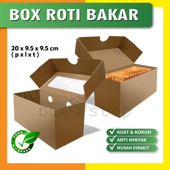 Box Roti Bakar - Dus Roti Bakar Bandung - KRAFT COKLAT
