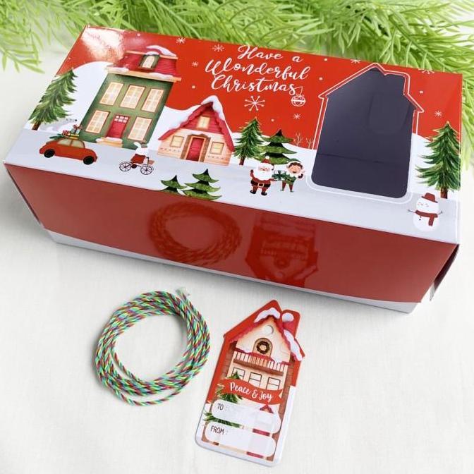 Box Kue Kering Natal Dus Setengah Loyang Natal Kue Brownies 20x10x7 cm