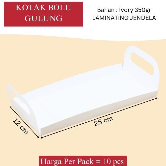 DUS BOLU GULUNG, ROLL CAKE BOX, BOX KUE BROWNIES KUKUS BERKUALITAS