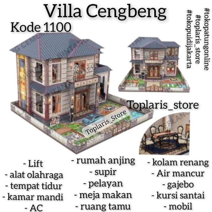 Rumah Kertas Sembahyang Leluhur Cheng Beng Vila Mewah