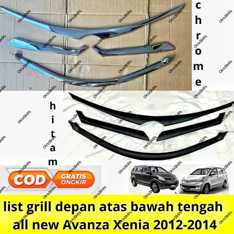 list grill depan tengah bawah all new Avanza Xenia 2012 2013 2014 chrome
