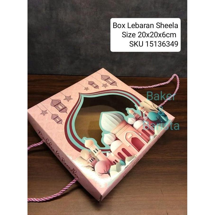 box lebaran sheela kotak brownies lebaran dus kue 20x20 kue tart lapis