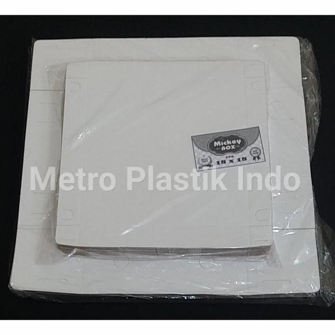 Dus | Box 400gsm | Kotak Nasi Kue Makanan 18x18 Polos 18 x 18 Mickey
