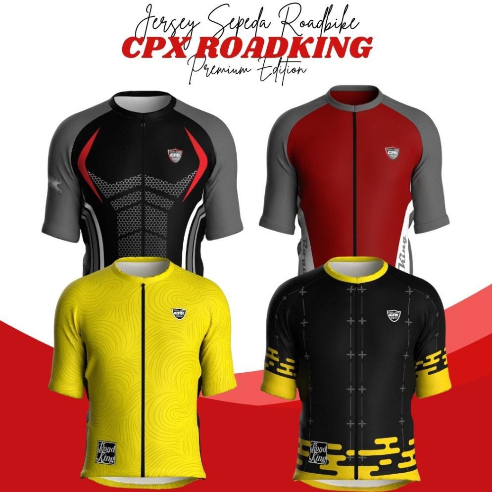 hot sale baju jersey sport sepeda roadbike pria tangan pendek cpx roadking full print