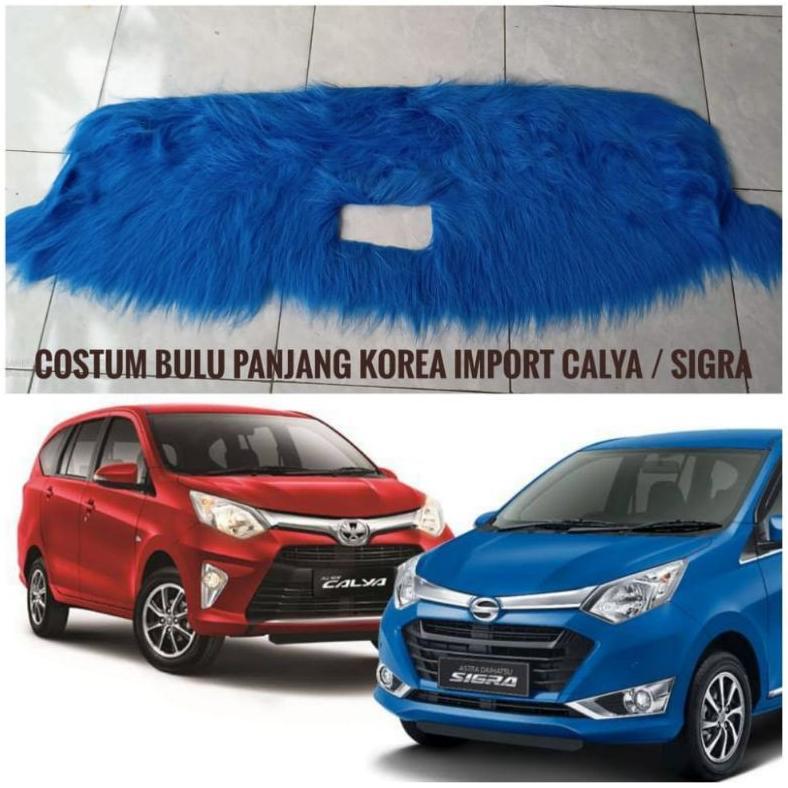Alas Bulu Dashboard Mobil Calya / Sigra (costum bulu panjang Korea import)
