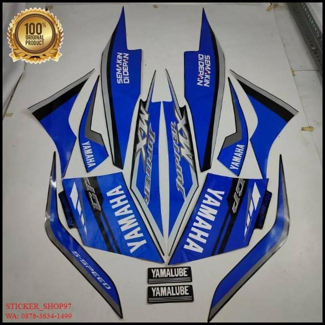 DISKON (ORI) STRIPING YAMAHA JUPITER  MX NEW 2014 GP SERIES HITAM BIRU 