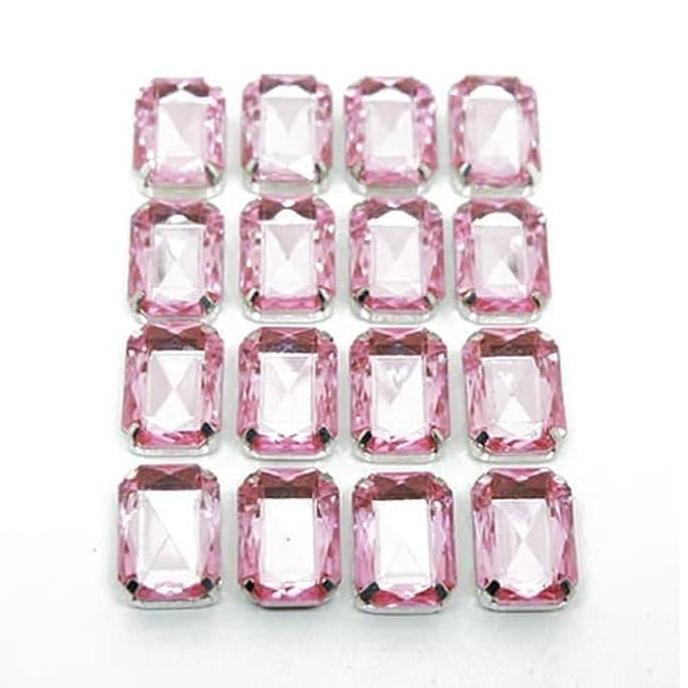 Torenda Cangkang Payet Kristal Jahit Size 13x18mm Light Rose/12pcs (TERBAIK) (TERBARU) (TERMURAH)
