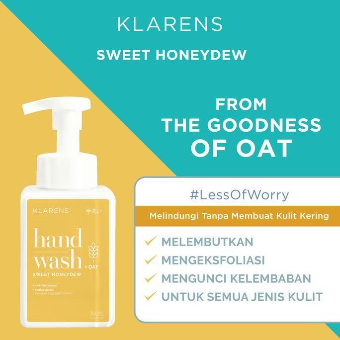 Hand Wash Klarens Sweet Honeydew 300ml + Klarens Honey dew 60ml (TERBAIK) (TERBARU) (TERMURAH)