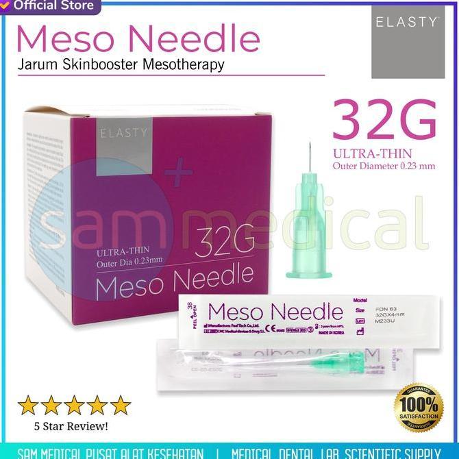 Medclean- Elasty Meso Needle / Jarum Skinbooster Mesotherapy 32G - 4Mm @5Pcs