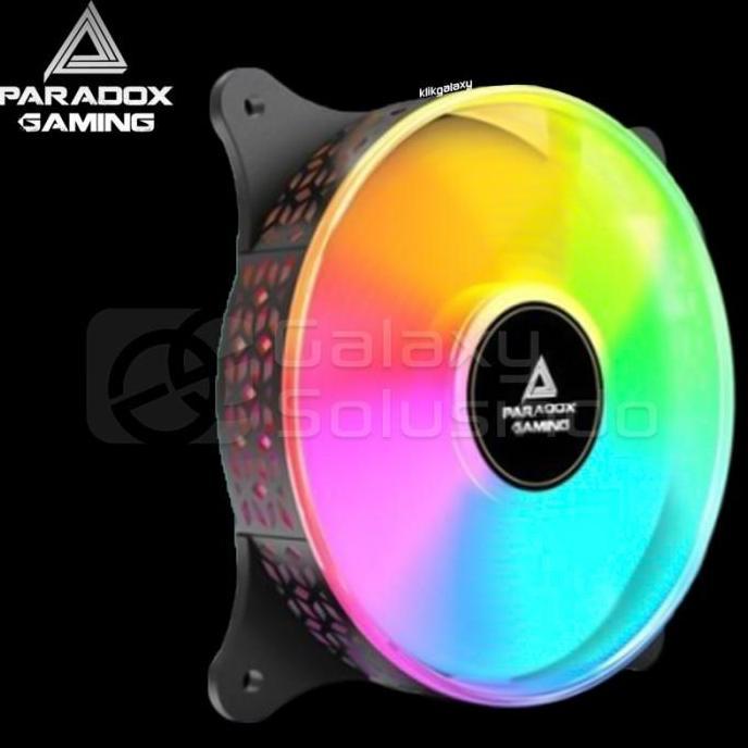 Paradox HYPERSONIC 120 Black Rainbow LED Gaming Fan Case - Hitam