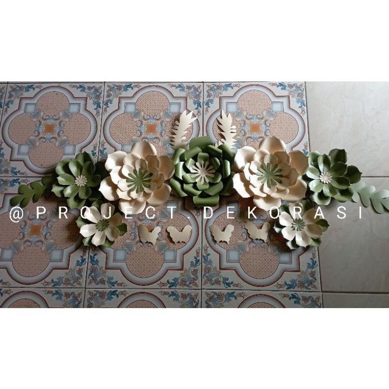 (READY LANGSUNG KIRIM) paperflower dekorasi acara /papan paperflower /  paperflower engagement lamar