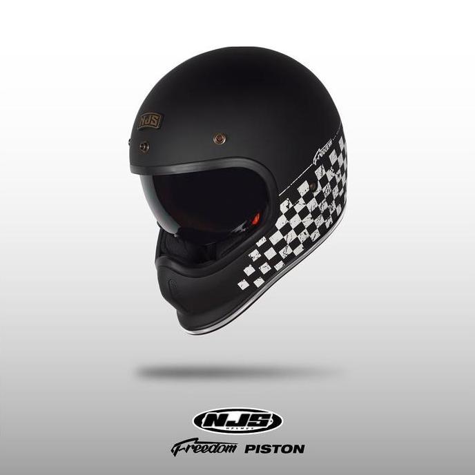 NJS Freedom Piston - Helm Retro | NJS | NJS Retro | Retro Fullface | Helm NJS | NJS Kekinian | Freed