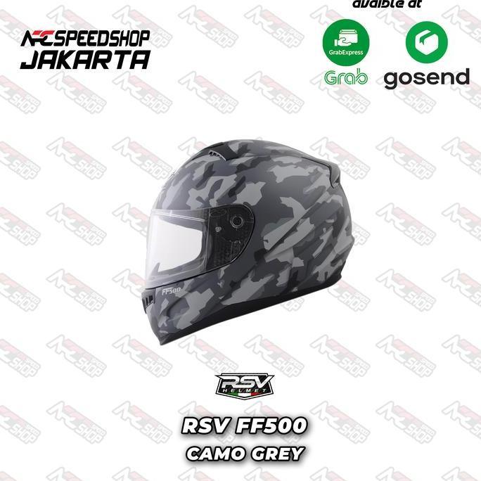 Helm Full Face RSV FF500 Camo Grey - Helmet Motor FF 500 fullface murah